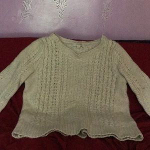 LOFT white sweater-M